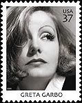 Грета Гарбо (Greta Garbo) на американской почтовой марке
Совместный выпуск шведской и американской почтовых служб
Марка выпущена в 2005 г